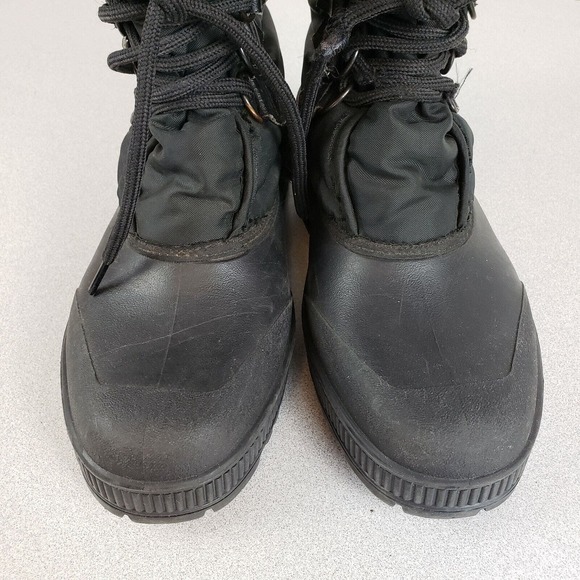 Sorel Womens Black Faux Fur Mid Calf Lace Up Round Toe Winter Boots Size 8 - Picture 7 of 9